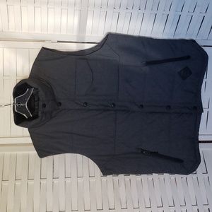 The north face dark gray puff mens vest M
